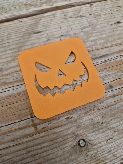 spooky coaster 2 - 3d by omsculpts on thangs halloween coffee starbucks cute pumpkin 3d print model - Mito3D