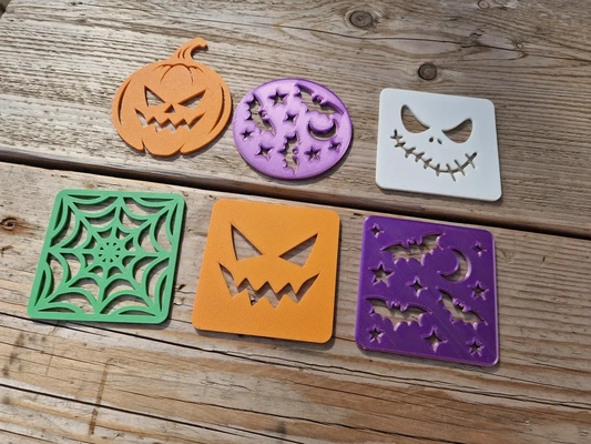 spooky coasters - cat 3d by omsculpts on thangs coaster drinks cute creepy cursed scary halloween 3d print model - Mito3D