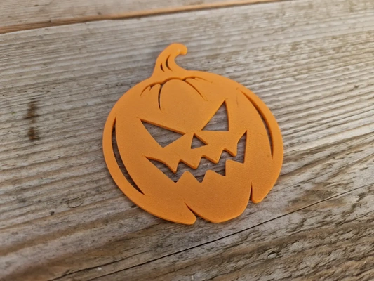 spooky coasters - pumpkin 3d by omsculpts on thangs hobbies & leisure special occasions holidays seasonal events coaster creepy weird cursed scary 3d print model - Mito3D