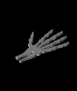 assustador flexi esqueleto mão articulado pop cultura 3d print model - Mito3D
