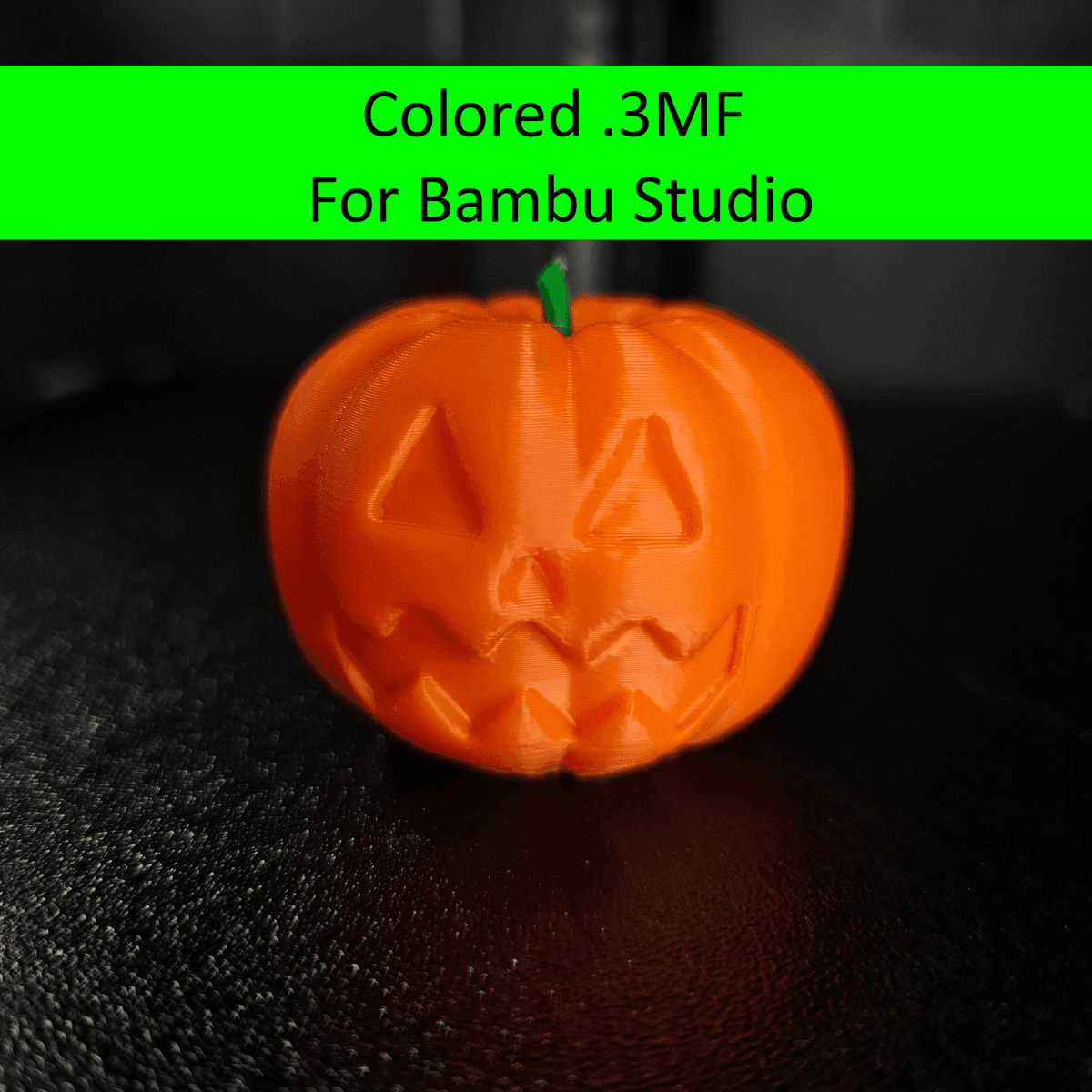 Spookypumpkin colored3mf Druckstart 3D print model - Mito3D