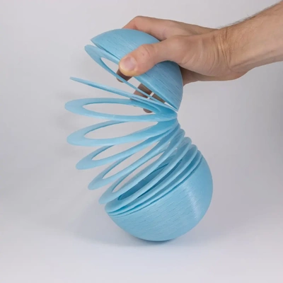 springo sphere - 3d by on thangs ball slinky spring coil helix spiral globe toy toys game games 3d print model - Mito3D