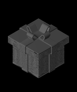 elástico caja regalo 3d modelo sagittarius0 gracias 3d print model - Mito3D