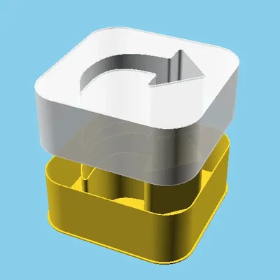 quadrado an seta refazer nestable caixa v1 3d by ppac on 3d print model - Mito3D
