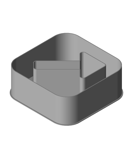 Quadrat Pfeil Diagonale schält 3D print model - Mito3D