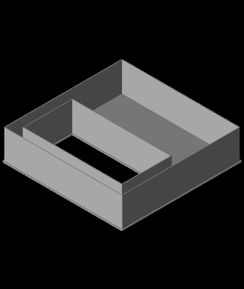 square black nestable box 3d print model - Mito3D