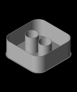 quadrado discórdia logotipo nestable caixa v1 3d print model - Mito3D