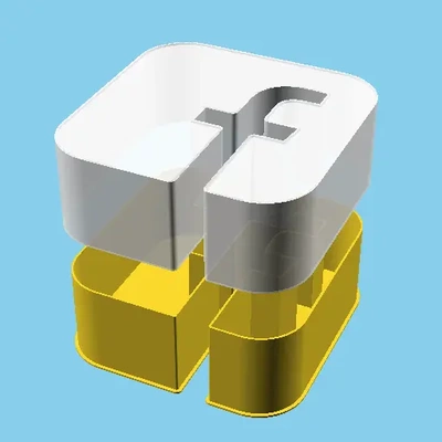 quadrado facebook logotipo nestable caixa v1 3d by ppac on 3d print model - Mito3D