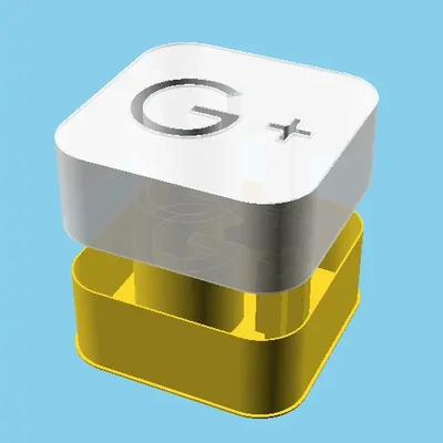 square google + logo nestable box v1 - 3d by ppac on thangs 3d print model - Mito3D