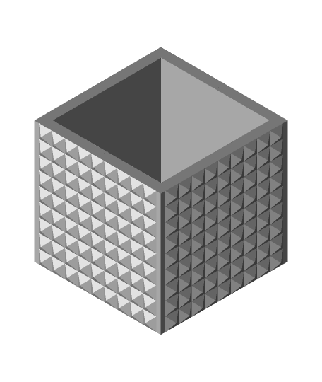 square pattern texture storage box contai 3D print model - Mito3D
