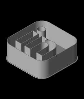 Quadrat Text schält Box v1 3d print model - Mito3D