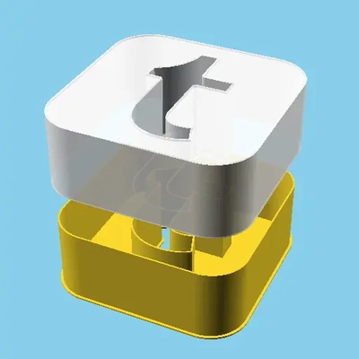 quadrado tumblr logotipo nestable caixa v1 3d by ppac on 3d print model - Mito3D