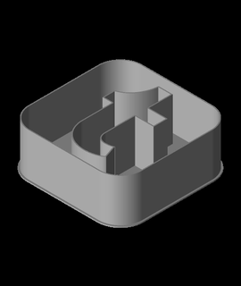 square tumblr logo nestable box v1 3d print model - Mito3D