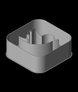 quadrado Twitter logotipo nestable caixa v1 3d print model - Mito3D