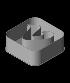 square vimeo logo nestable box v1 3d print model - Mito3D