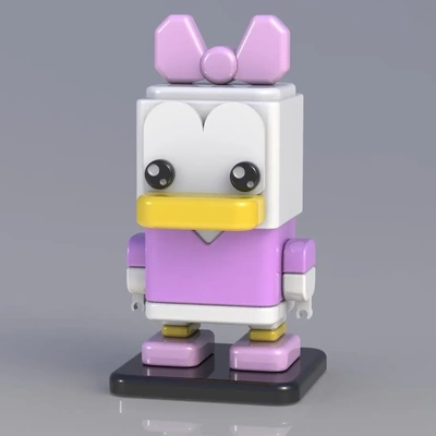 squared daisy duck - 3d by mech3d printing on thangs 3d print model - Mito3D