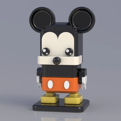 squared mickey mouse - 3d by mech3d printing on thangs 3d print model - Mito3D