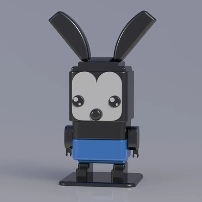 squared oswald luck rubbit - 3d by mech3d printing on thangs 3d print model - Mito3D