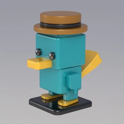 squared perry platypus - 3d by mech3d printing on thangs 3d print model - Mito3D