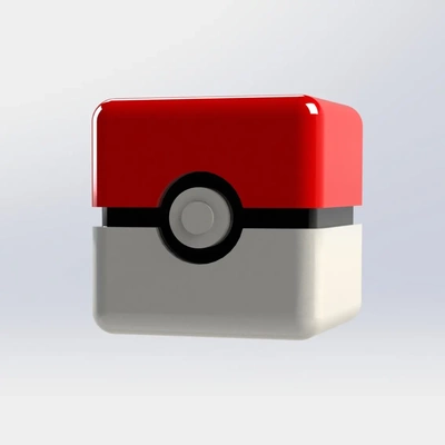 cuadrado pokebola pokemon 3d by mech3d impresión on gracias 3d print model - Mito3D