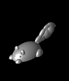 esquilo tocado p bones 3d print model - Mito3D