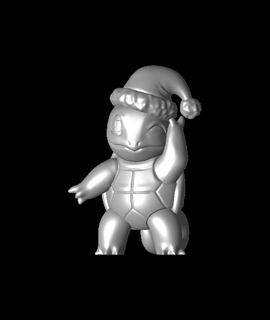 squirtle xmas - pokemon fan art Arts & Entertainment 3d print model - Mito3D