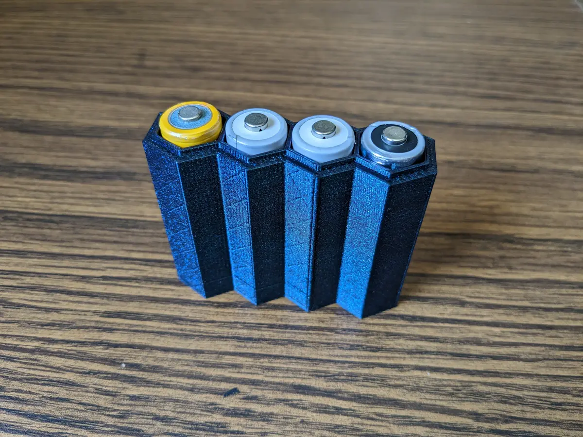 stackable aa battery holder - 3d by dr on thangs aabattery storage batterystorage 3D print model - Mito3D