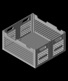 stackable crate large 3d model mediaman3d thangs 3d print model - Mito3D