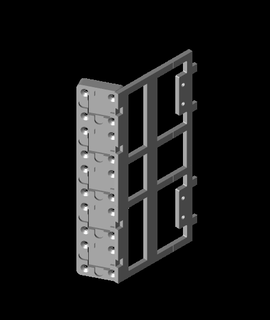 istiflenebilir duvar monte edilebilir ızgara sonluluğu temel 3d print model - Mito3D