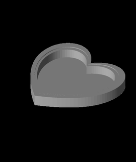 stacking heart trays - remix simple 3d print model - Mito3D