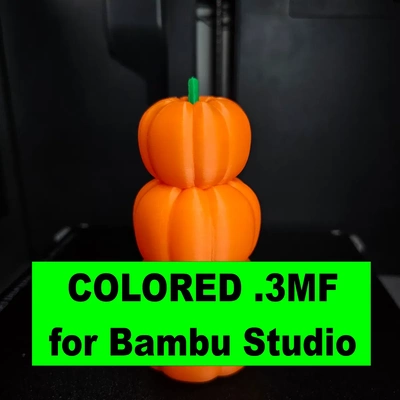 pile citrouilles colored 3mf 3d by printstart3d 3d print model - Mito3D