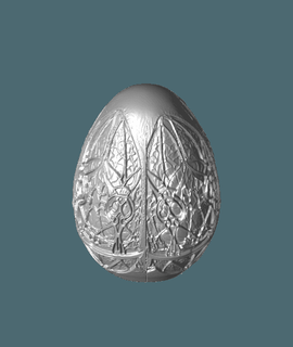 stained glass easter bunny egg - mimetics 3d print model - Mito3D