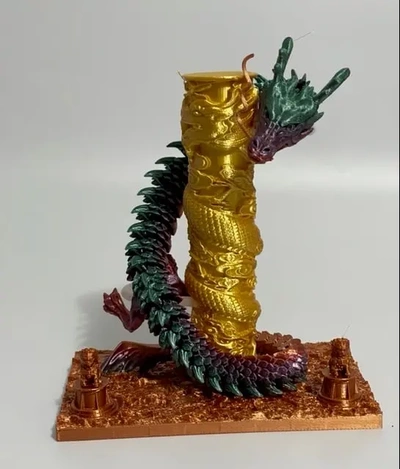ficar pé articulado dragão 3d by milveretirou on 3d print model - Mito3D