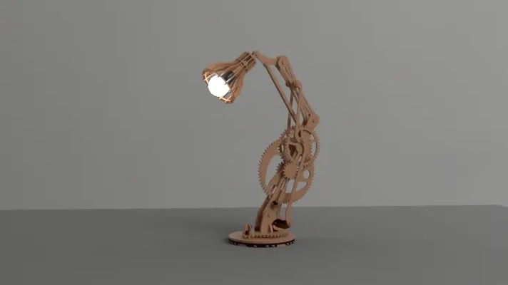 supporter lampe bureau 3d by fiers paroles 3d print model - Mito3D