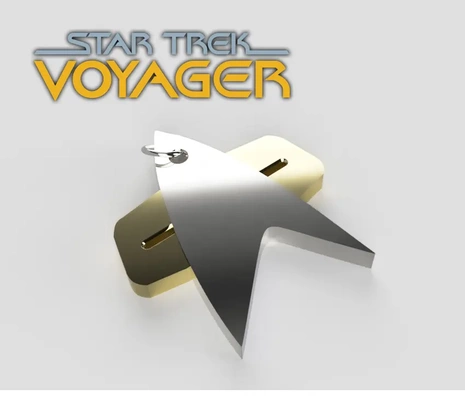 star trek voyager combadge keyring one or two colour - 3d by oddity on thangs 3d print model - Mito3D