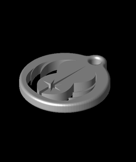 star wars - jedi order keychain zipper 3d print model - Mito3D