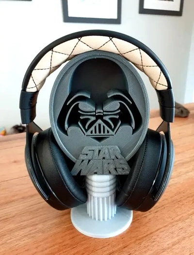star wars darth vader headphone stand - 3d by printbunny on thangs computers & electronics consumer audio equipment 3d print model - Mito3D