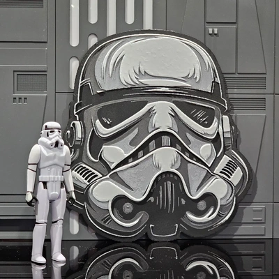 star wars inspired tk-3a7 hueforge stormtrooper - 3d by chrispirillo on thangs empire imperial midjourney ai art trooper flat 3d print model - Mito3D