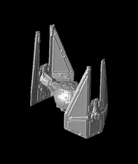 star wars tie interceptor generated 3d model thangs 3d print model - Mito3D