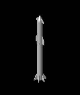 nave estelar modelo foguete pesado reforço 3d 3d print model - Mito3D