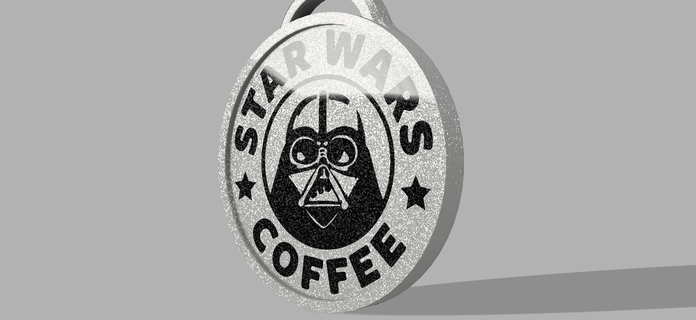 starwars coffee - keychain ornament thelightspd 3d print model - Mito3D