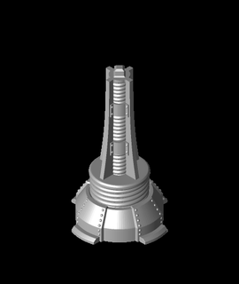 Steampunk Tesla bobin kule minyatür 3d print model - Mito3D