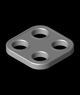 tigefie pièces assiettes 4 square 3d print model - Mito3D