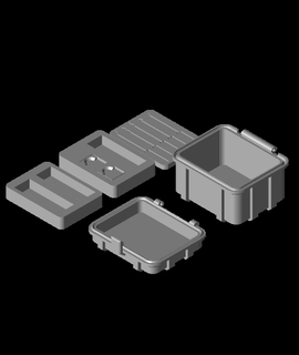 storage box lock pick set 3 usb driv 3d print model - Mito3D