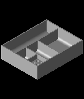espace rangement tiroir créalité ender 3 pro 3d modèle 3d print model - Mito3D