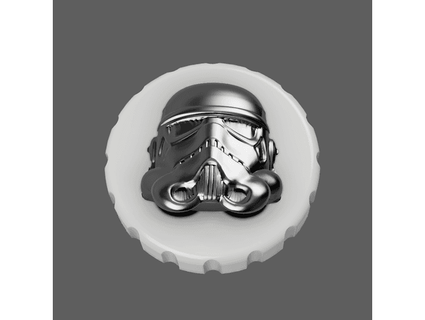 storm trooper - stash jar lid kcwarthog 3d print model - Mito3D
