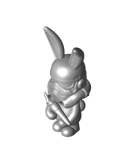 storm trooper bunny 3D print model - Mito3D