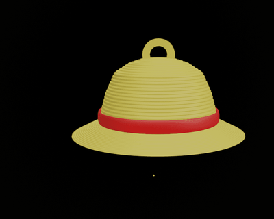 paille chapeau porte clés elialexhawkins 3d print model - Mito3D