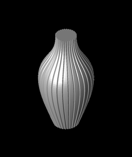 gestreift Birne Vase Modus schlanker Druck 3d Modell danke 3d print model - Mito3D