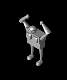 strong blocky dude werd11 3d print model - Mito3D